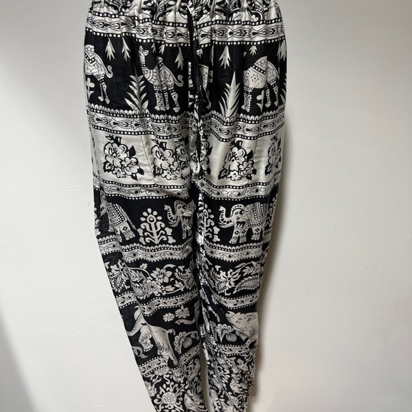 Unisex handmade boho hippie aladdin alibaba harem yoga pants one size women men - Picture 2 of 5